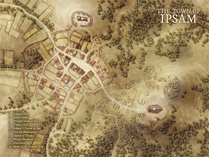 Ipsam – Fantasy Medieval Town Map