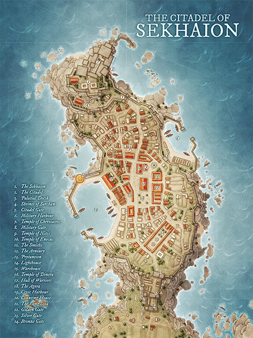 Sekhaion - Greek Citadel Fantasy Map