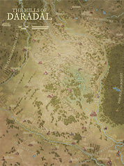 The Hills of Daradal - RPG Fantasy Map