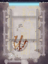 Galactic Cruiser Hangar Bay – Sci-Fi Battlemap