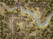 Battlemap - Ruined Abbey by the River
