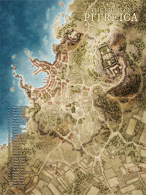 Pitreica - Ancient Greek Ruined City Map