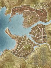 Assaen - Merchant City Fantasy Map