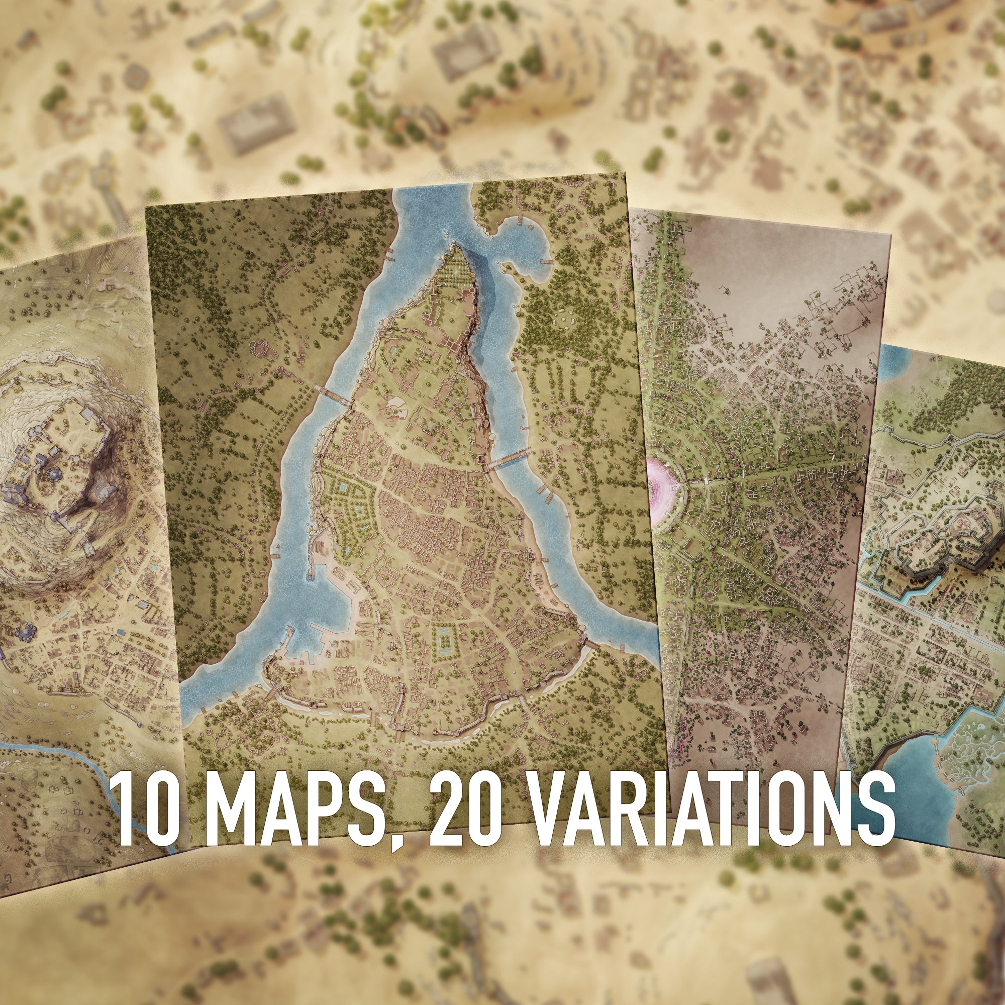 Map Bundle - Ruined Cities