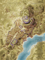 Merrisant - Picturesque Castle City Fantasy Map