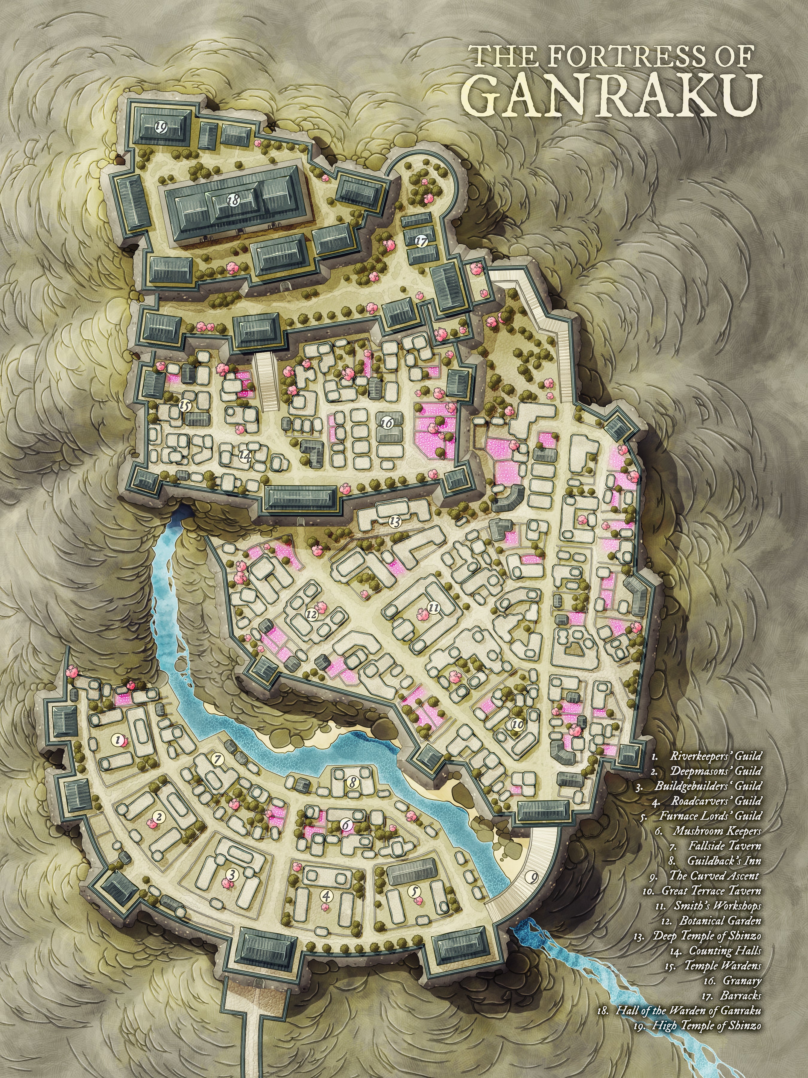 The Dwarven Mountain Fortress of Ganraku
