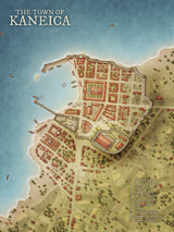 Kaneica - Greek Fantasy Town Map