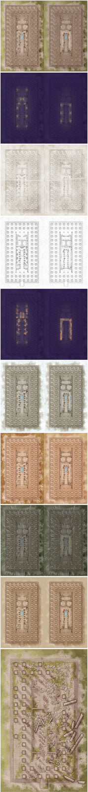Ancient Hellenistic Temple - Greek Fantasy Battlemap