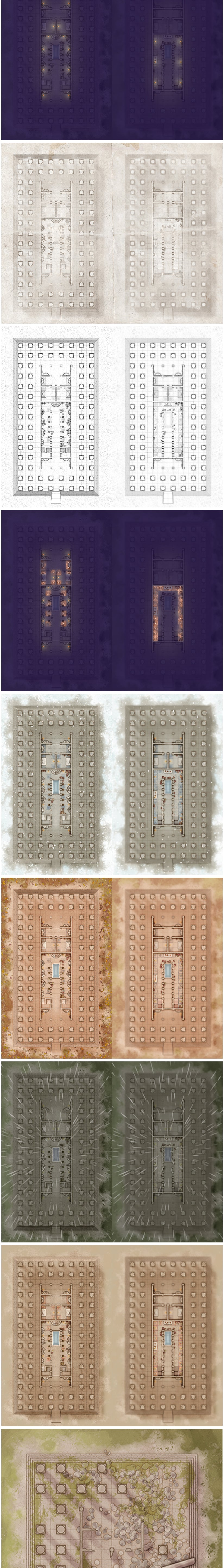 Ancient Hellenistic Temple - Greek Fantasy Battlemap