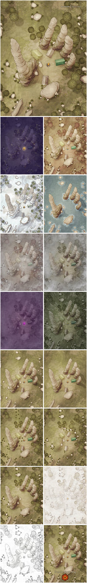 Battlemap - Campsite in the Giant's Hand