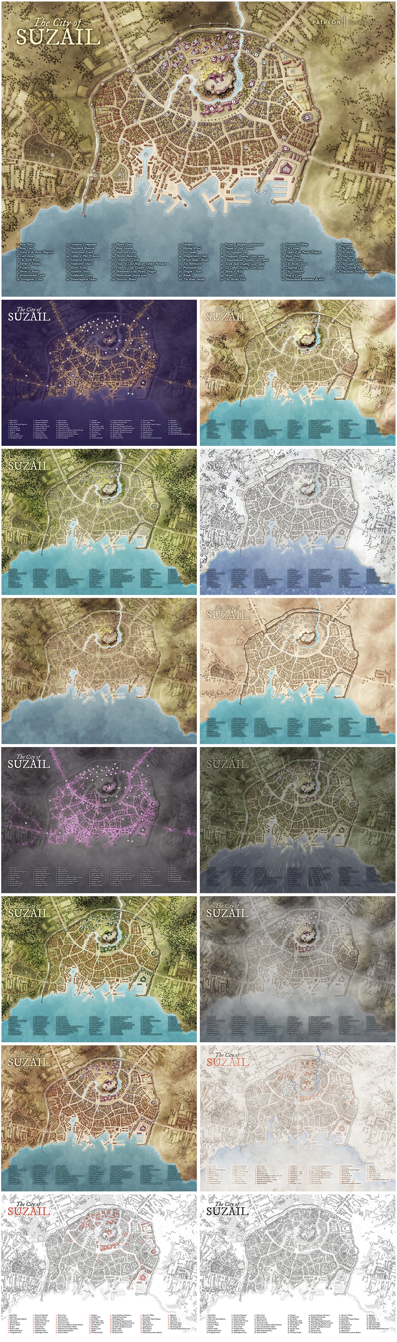 The Port City of Suzail - Forgotten Realms City Map