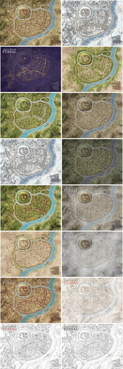 Ferral – Fantasy Riverside Castle Town Map
