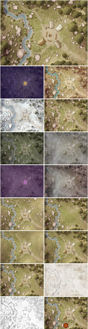 Battlemap - Serene Camp by the Creek