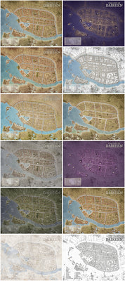 Daireen - Medieval City Fantasy Map