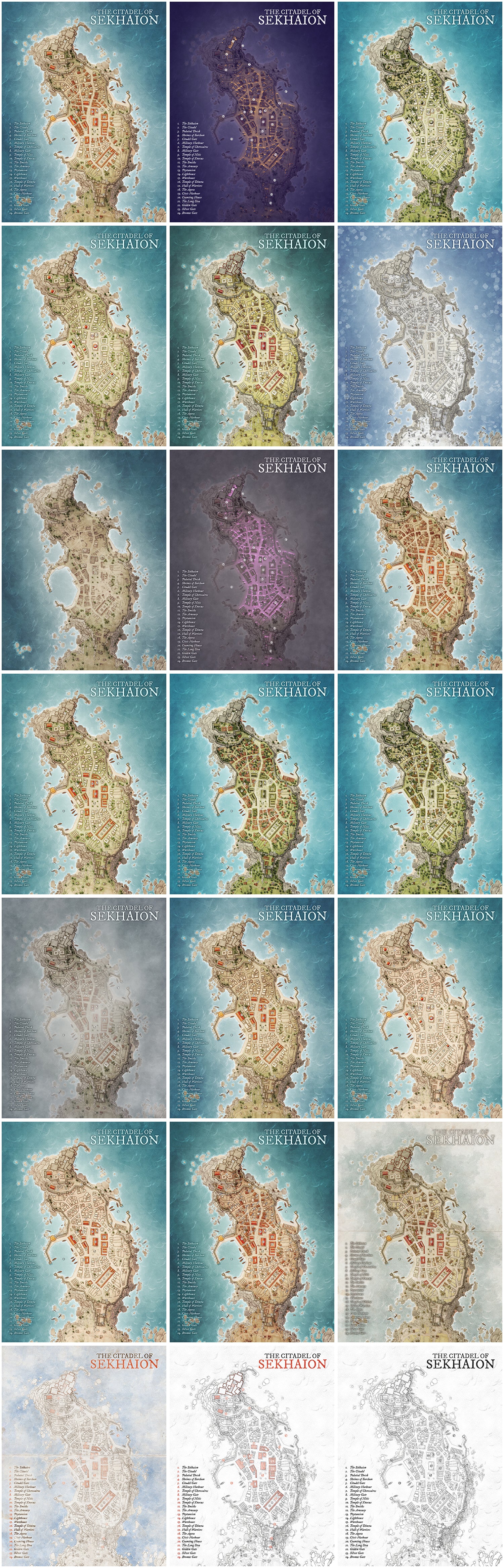 Sekhaion - Greek Citadel Fantasy Map