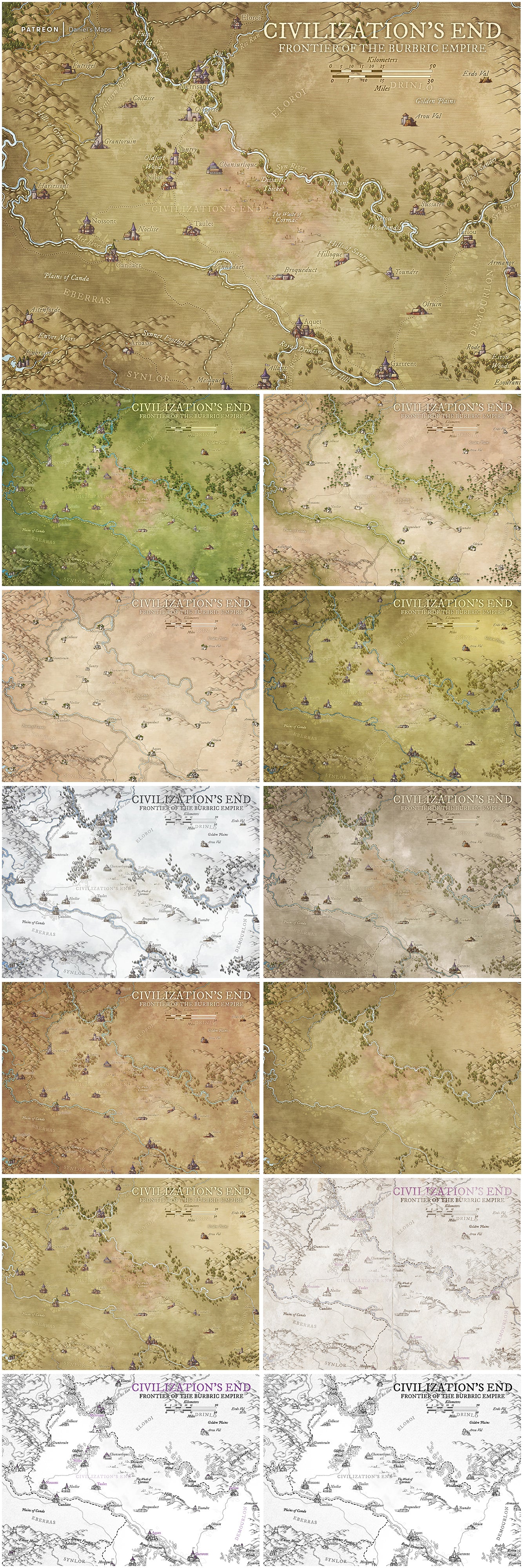 Civilization's End - Fantasy Regional Map