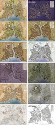Akamtis - Oasis Fantasy City Map