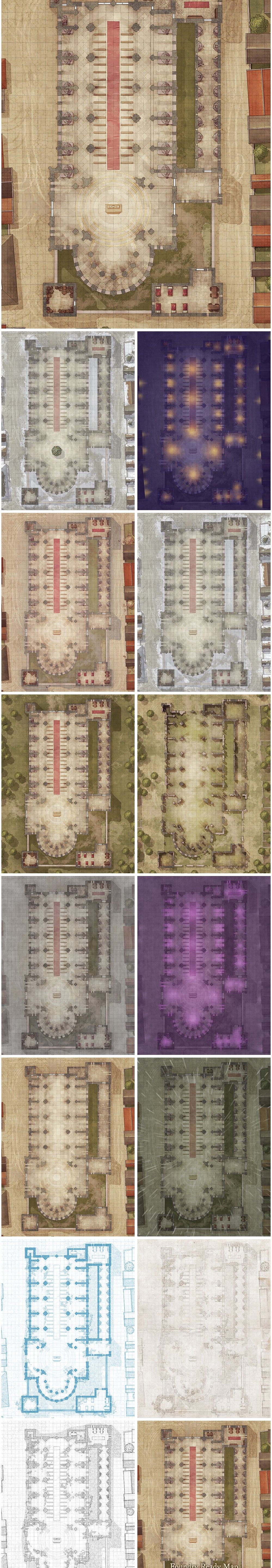 Battlemap - The Cathedral of Saint Barwent