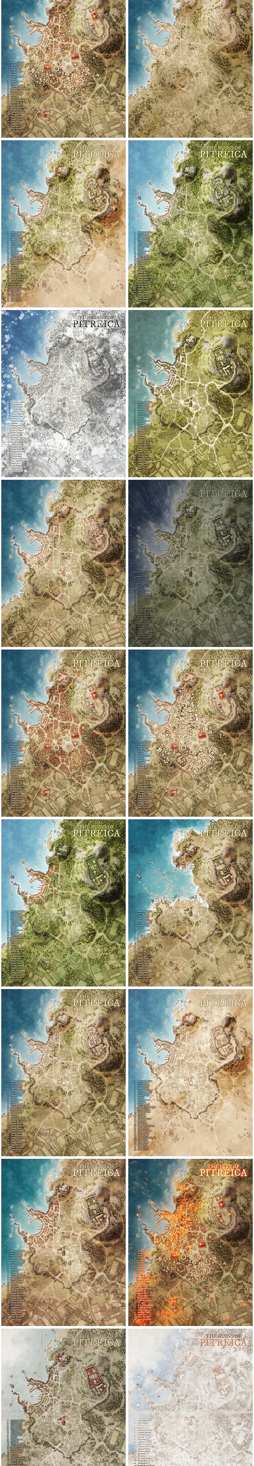 Pitreica - Ancient Greek Ruined City Map