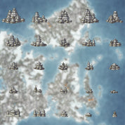 Fantasy Map Assets - Japanese City Icons Set