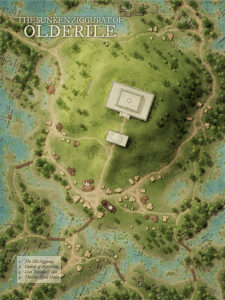 Lush, waterlogged variant of Olderile, surrounded by marshes, huts, and overgrowth. Great for ancient relic hunts, cursed jungle temples, or forbidden rituals in humid lands.