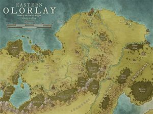 Expansive eastern realm home to the clans of Wolfgar, Dorth, and Dreer, marked by rivers, forests, and wild peaks. Great for ancestral journeys, old rivalries, and cultural sagas in the north.