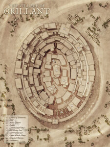Circular walled village with tiered housing, guard towers, and central plaza. Perfect for ritual-centric societies, siege scenarios, or ancient defensive designs.