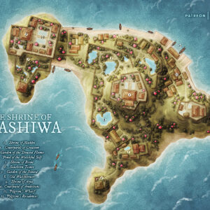 the japanese island shrine of arashiwa